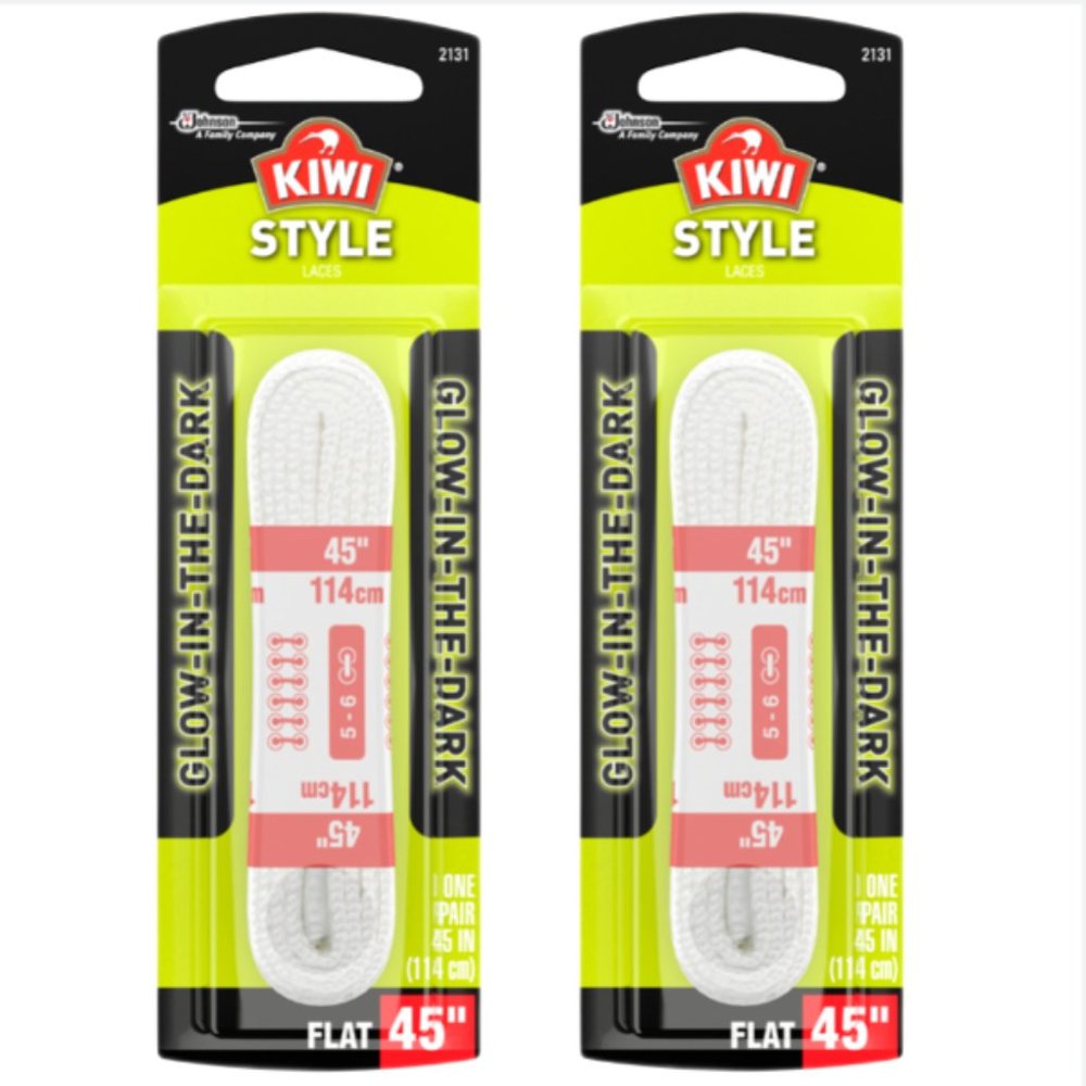 2/$10 KIWI Glow-in-the-Dark Shoe Laces